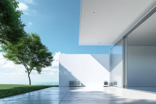 Schéma détaillé des éléments principaux d'un système de climatisation mono-split avec unités intérieure et extérieure