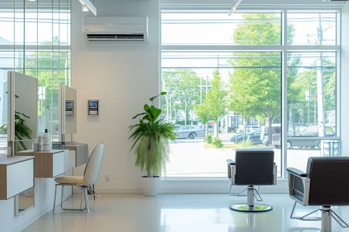 Bâtiment moderne avec certification énergétique A+ montrant une consommation réduite pour une performance énergétique optimale.